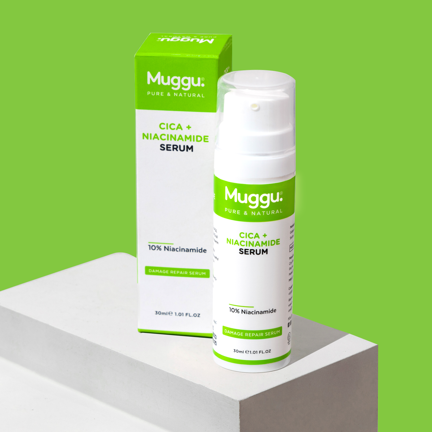 Cica + Niacinamide Serum for Dry Skin & Acne – Muggu SkinCare